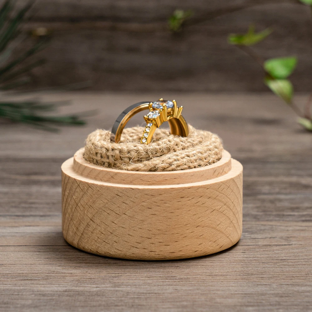Caja de Anillos de Boda Person - Wood Ring Blank reseña y precio