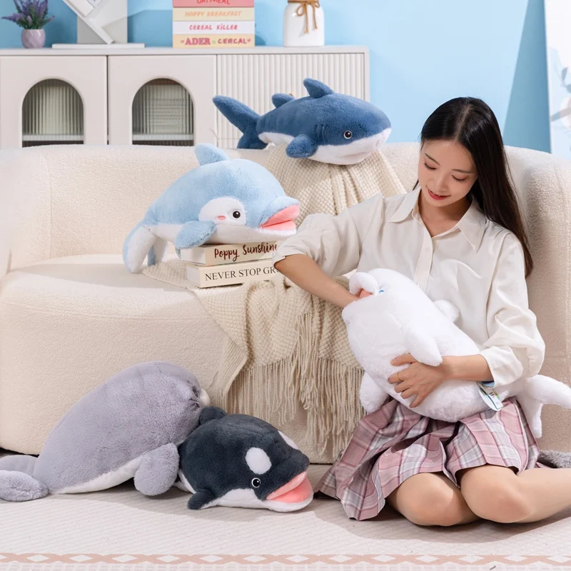 

Simulation 60cm Cute Seal Plush Toy Soft Stuffed Animals Fluffly Sea Otter Plushies Doll Baby Sleeping Doll Sofa Cushion Decor