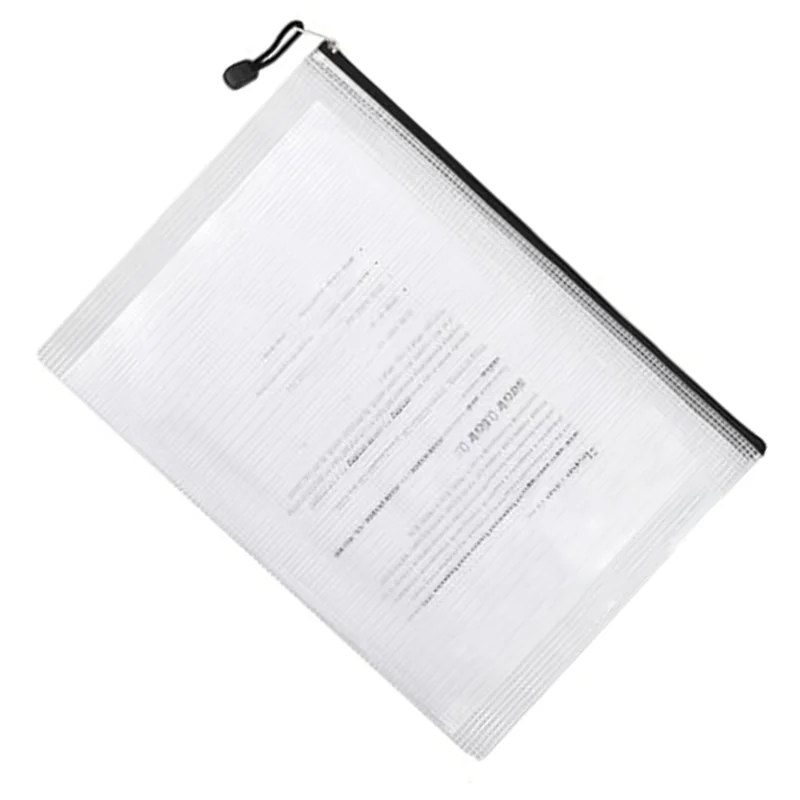 A34M-24Pcs 메쉬 지퍼 파우치 백, 13.5X9.5 인치 레터 크기, A4 크기 정리용 플라스틱 지퍼 백