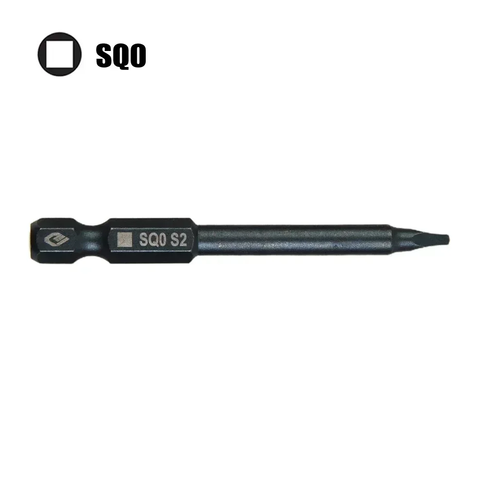 Handle Tool Screwdriver Bit Length 6.35mm Magnetic SQ0 SQ1 SQ2 SQ3 Screwdriver Bit For Electric Hex Shank Bolt Driver