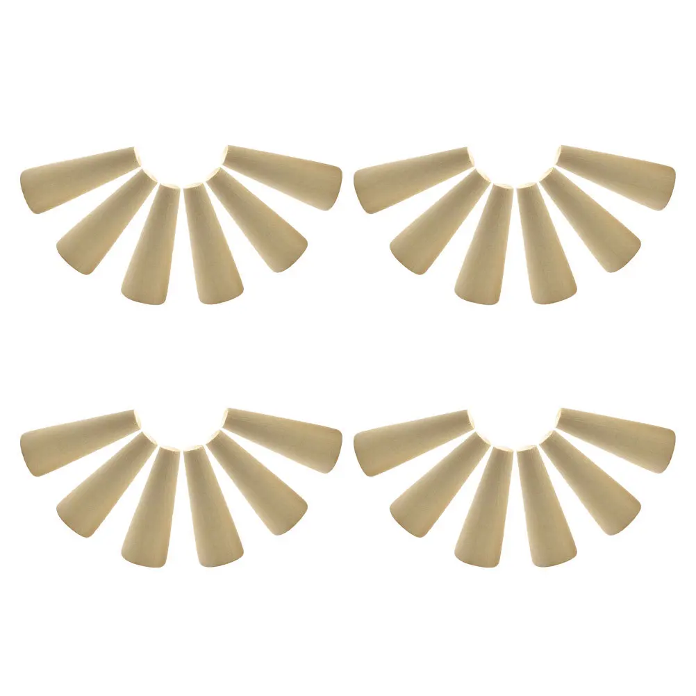 

24 шт., деревянный держатель для колец, конус, подставка для ювелирных изделий, минималистичный органайзер для колец из натурального дерева для розничного магазина, стойка ювелирных изделий