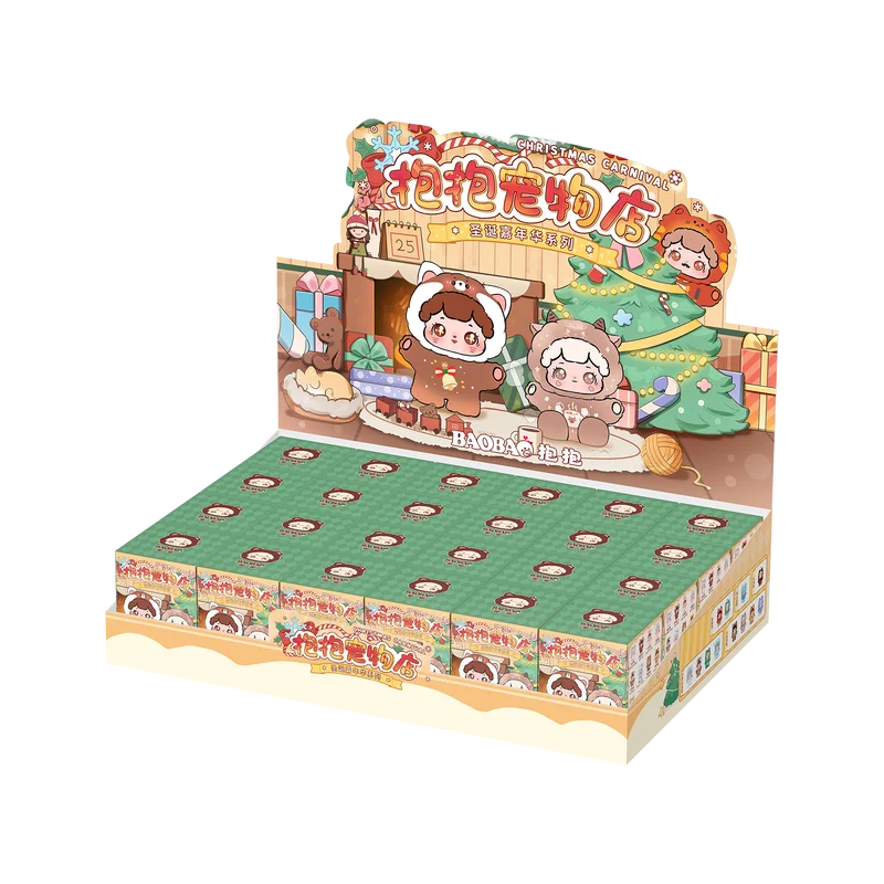 2025 Pop Baobao Pet Store Carnevale di Natale Scatola cieca a grana carina Borsa cieca per bambola carina Regalo ornamentale per desktop fatto a mano