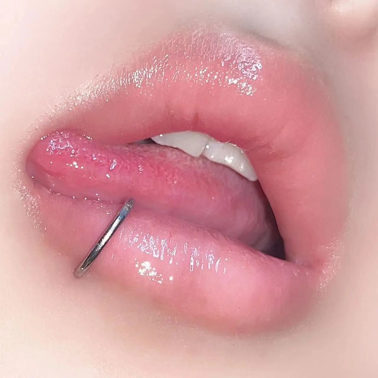 Punk 8/10/12mm Closed Ring Lip Ring Circle Piercing Lip Studs Goth Nose Ring Nasal Septum Piercing Earrings Fashion Body Jewelry