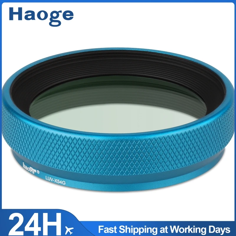 

Металлическая бленда Haoge LUV-X54G с защитой от ультрафиолета MC, мультиварный ультрафиолетовый фильтр для объектива для камеры Fujifilm Fuji X100VI V, синий