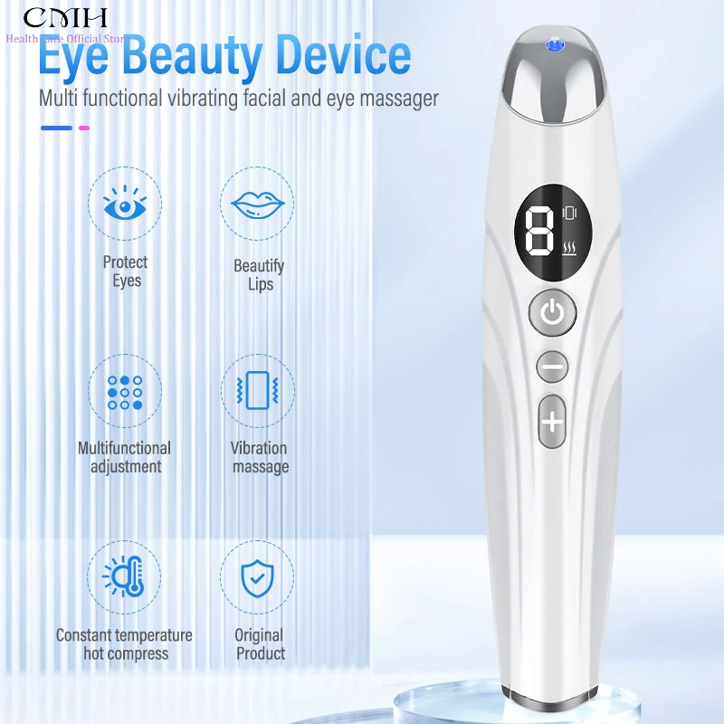 

CMH Beauty Массажер для глаз Красный свет Горячий компресс Вибрация Антивозрастной для темных кругов Сумки Опухлость Тонкие линии Инструмент для зарядки через USB