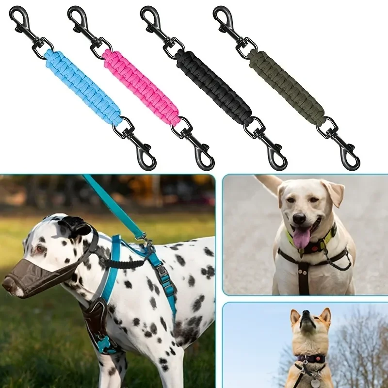 Doppelseitiger Hunde-Sicherheitsgurt-Clip, Hundehalsband-Geschirr-Verbinder für Spaziergänge im Freien – Detail 5