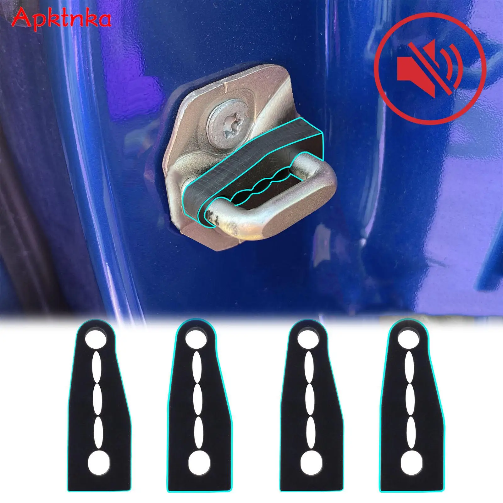 Door Lock Buffer For Volvo S60 S80 XC60 XC70 V60 Rattling STOP Soundproof Screaks Deaf Seal Deadener Creaking Sound Damper Seal