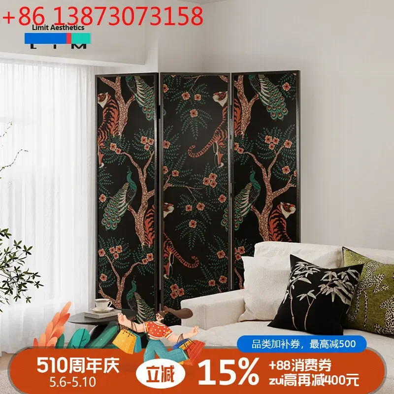 LIM boundary medieval wabi-sabi wind folding screen bed and breakfast living room partition live stream background