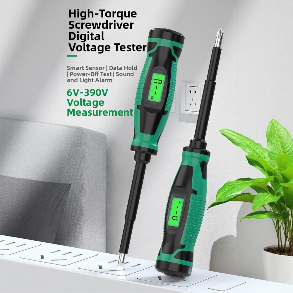 Digital Meter Torque Screwdriver For Home Wiring Chrome Vanadium Steel Bit Data Hold Function Non-contact Voltage Detection Tool