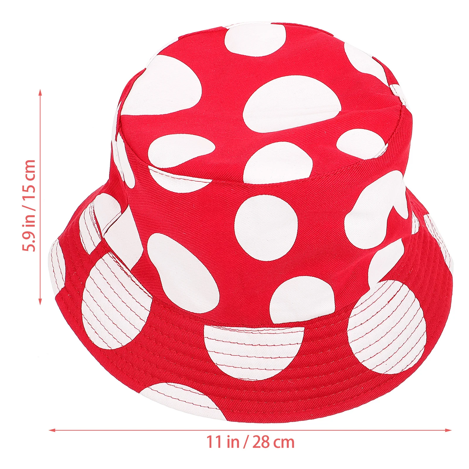 قبعة دلو بنمط الفطر، قبعات صياد مزدوجة الجوانب، أحمر أبيض للبالغين، حماية من الشمس في الهواء الطلق، عطلة الشاطئ، أنيقة #4
