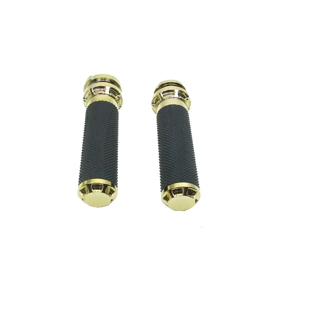 Motorcycle TBW Golden Handlebars Hand Bar Grips For Harley Softail Fatboy Street Bob