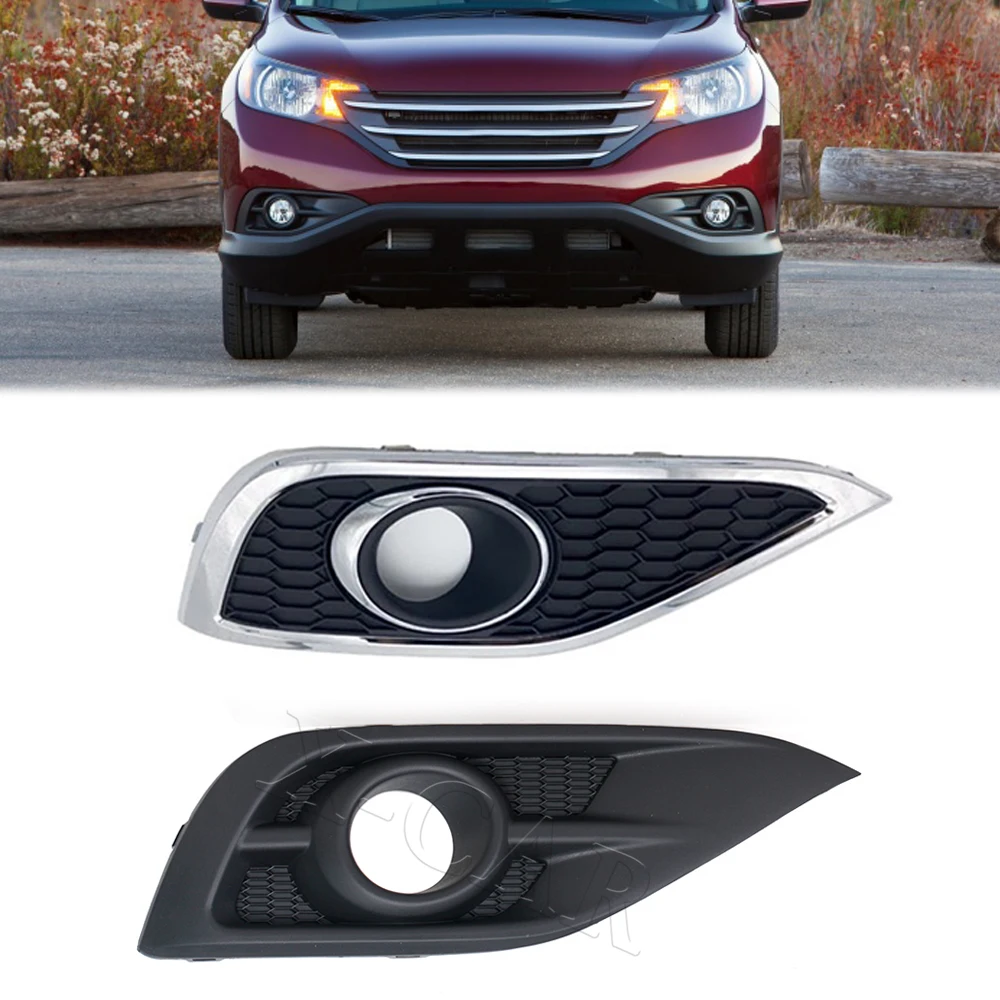 Front Fog Light Grille Grille Fog Lamp Cover Frame 71108-T0T-H00 71103-T0T-H00 For Honda CRV 2012-2014 2013 Pre-facelift