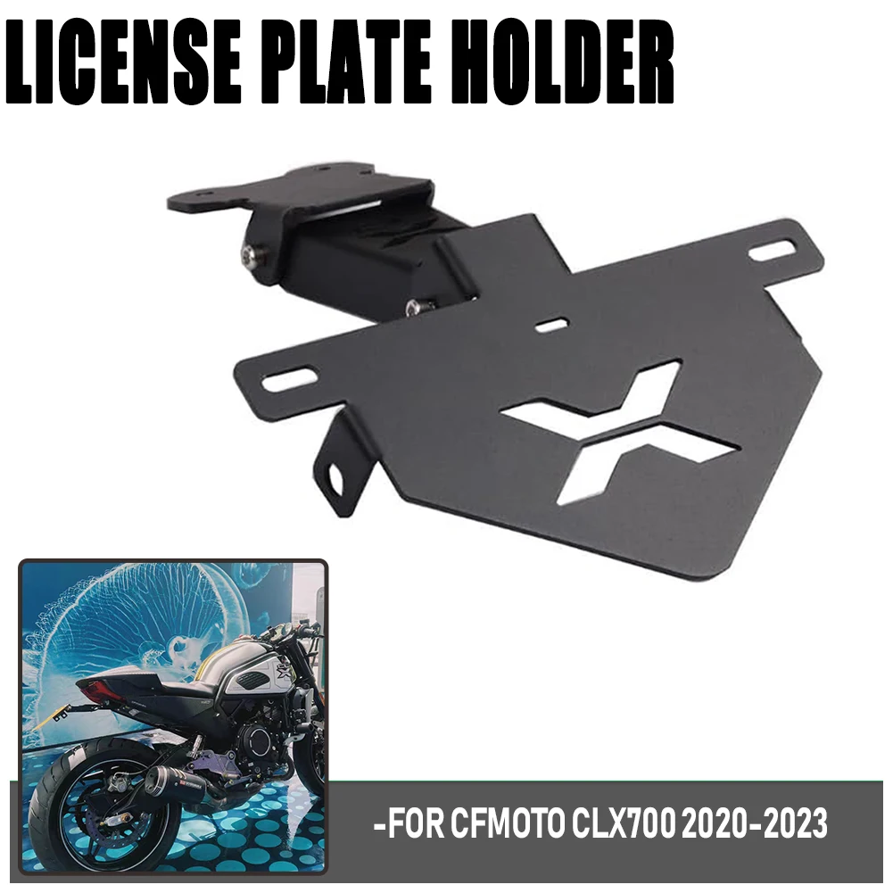 

Motorcycle Accessories License Plate Holder Rear Fender Tidy Eliminator Registration Bracket For CFMOTO CLX700 2020-2023
