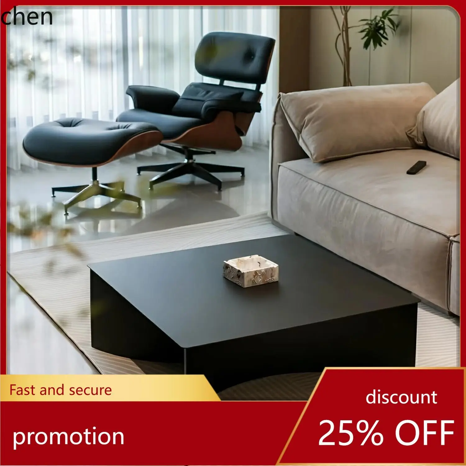 

HT Minimalist Coffee Table Rectangular Living Room Sofa Set Creative Simple