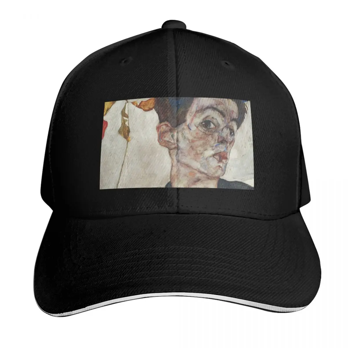 EGON SCHIELE - Self-Portrait with Physalis Baseball Cap Vintage Retro Embroidered Lightweight Packable Gift for Him Her