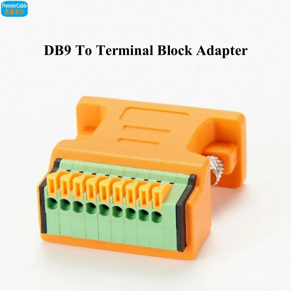 DB9 Solderless Breakout Connector With Resistance D-SUB 9Pin to Spring Crimp Wiring Terminal for Can Bus Serial Communication