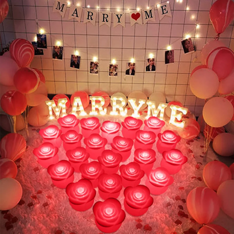 Moderno simples LED rosa luz noturna ambiente lcolorful mesa de cabeceira com controle remoto