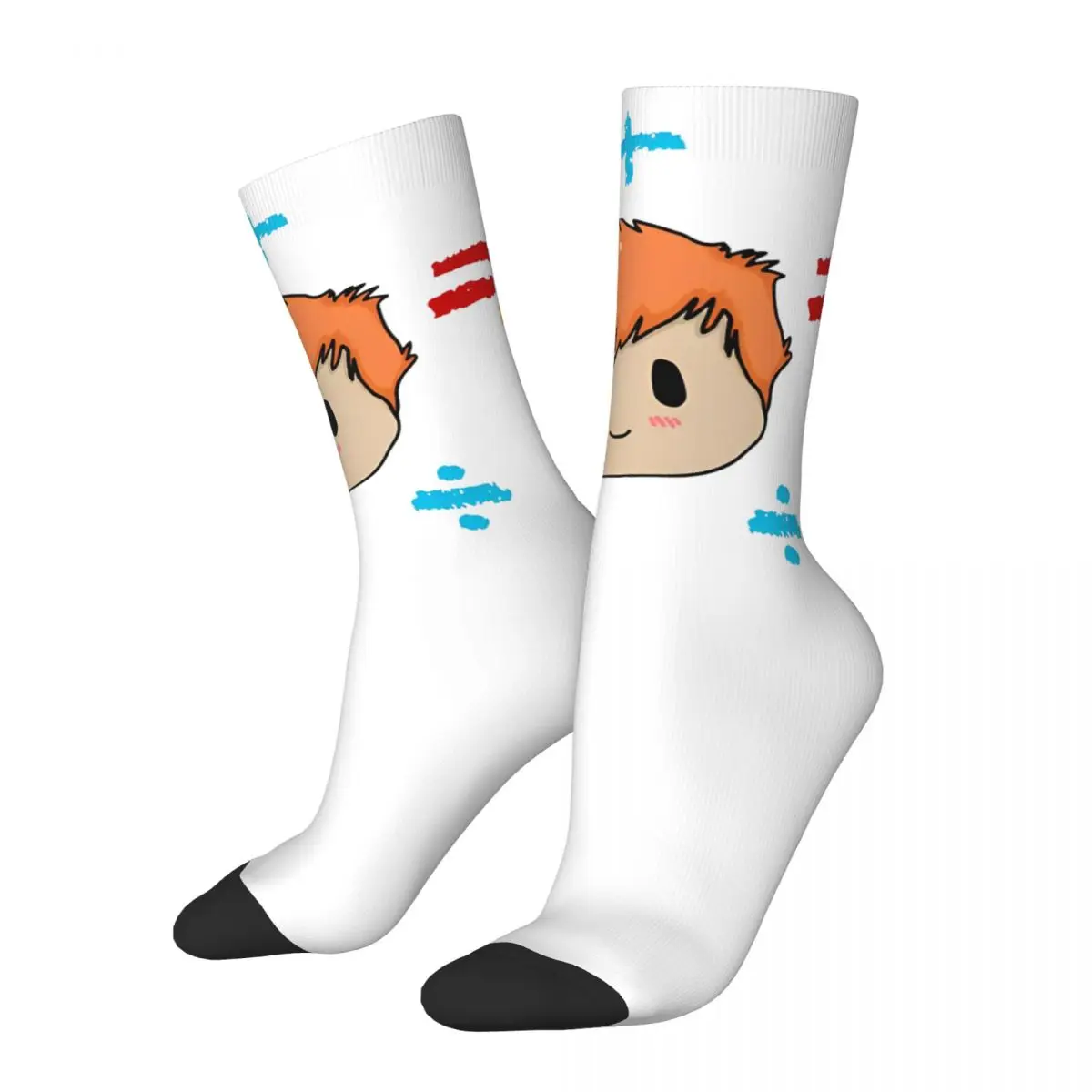 Ed Sheeran Album Math Stockings Men Socks Warm Soft Casual Socks Spring Outdoor Sports Anti-Slip Printed Socks Gift Idea