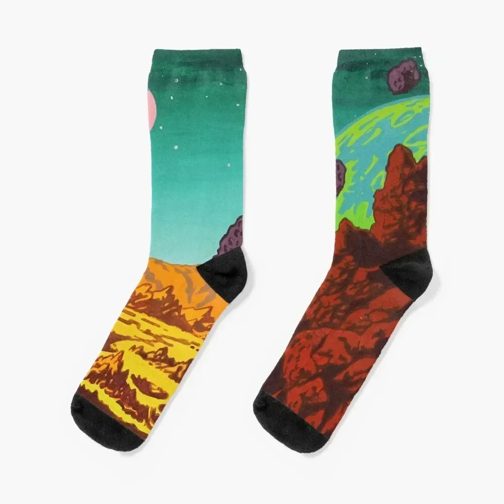 Spacescape Socks Wholesale Sports cartoon Toe sports Socks Women's Men's custom sheer ankle Socks Women's Men's