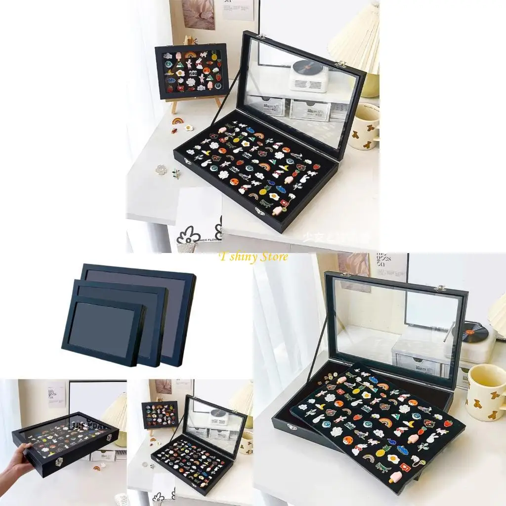 

N58F Enamel Pin Collector's Display Frame Stylish Brooch Adornment Storage Container