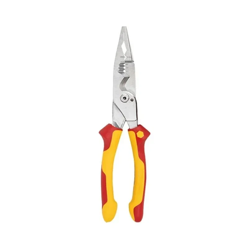 

Multifunctional Electrician's Pliers With Insulating Tips For Stripping And Crimping Cable Cutters Wire Stripper 1pc 8-in-1