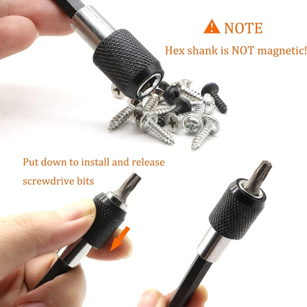 60-150mm Hex Shank Quick Release Bar Socket Screwdriver Drill Bit Holder Magnetic Extension Chuck Adapter for Impact Driver Bits