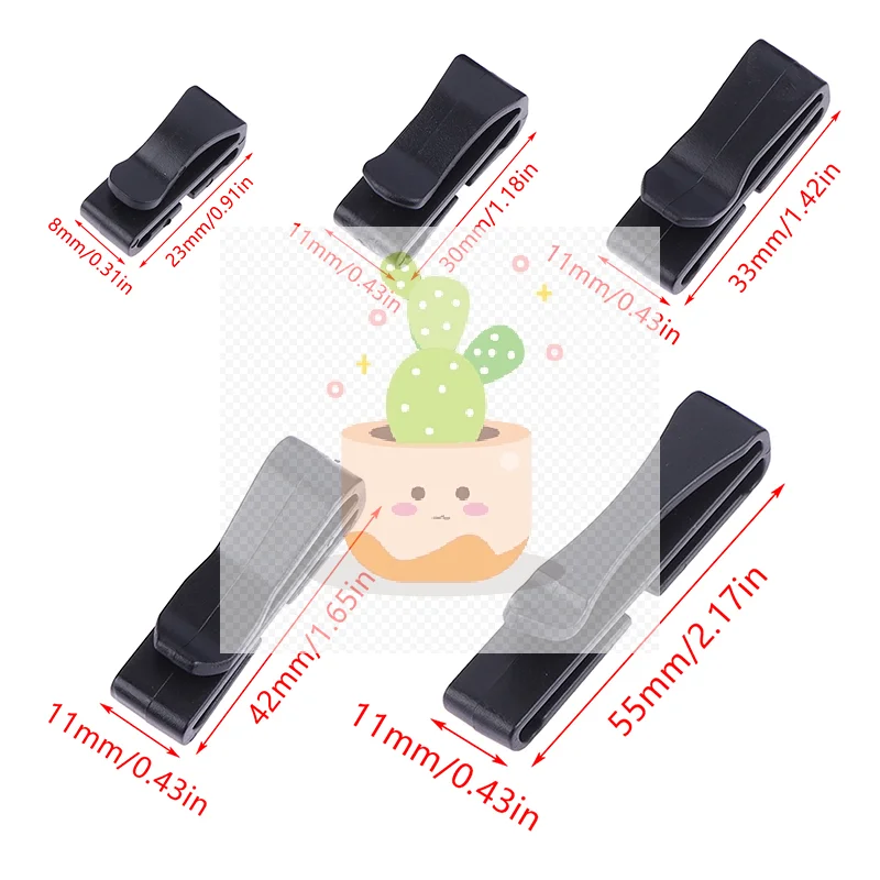 10 قطعة/الحزمة سريعة زلة حارس مشبك نهاية كليب المنزلق الأسود للتخييم التنزه على ظهره ضبط حزام حزام 20-51 مللي متر