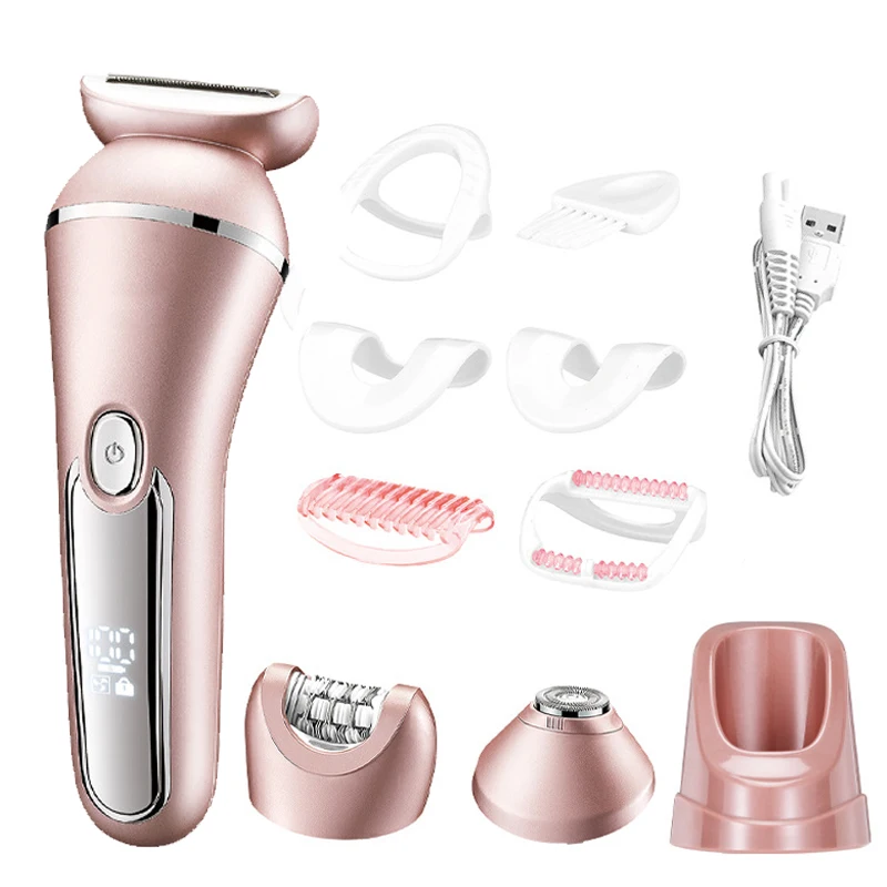 Epilator for Women 3 in 1 Electric Razor with Facial Hair Remover for Women Face Legs Arms Bikini Cordless Rechargeable Wet Dry