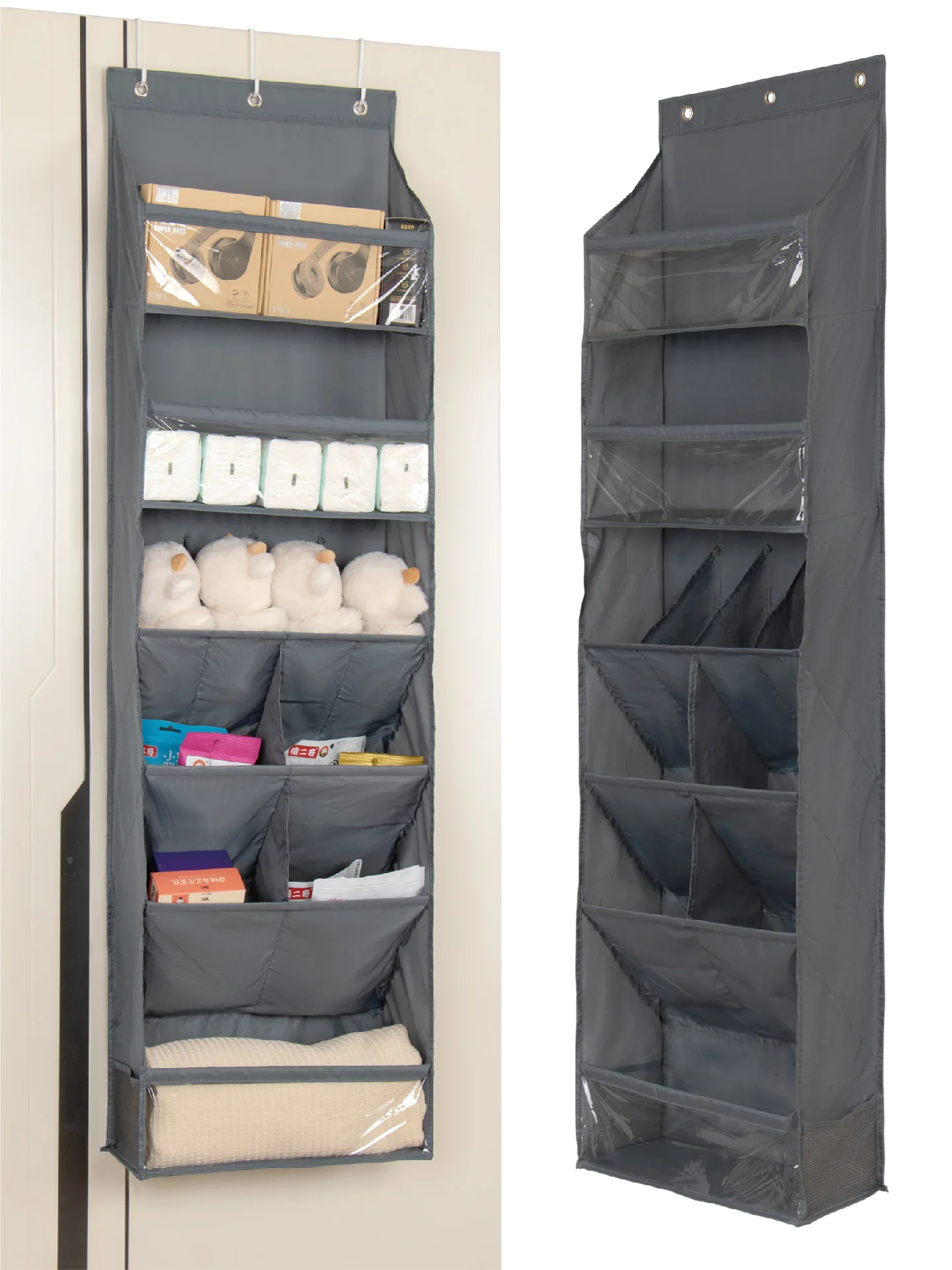 door-back-clothes-storage-hanging-bag-dormitory-bathroom-wall-mounted-organizer-diaper-sorting-rack-japanese-style-oxford-cloth