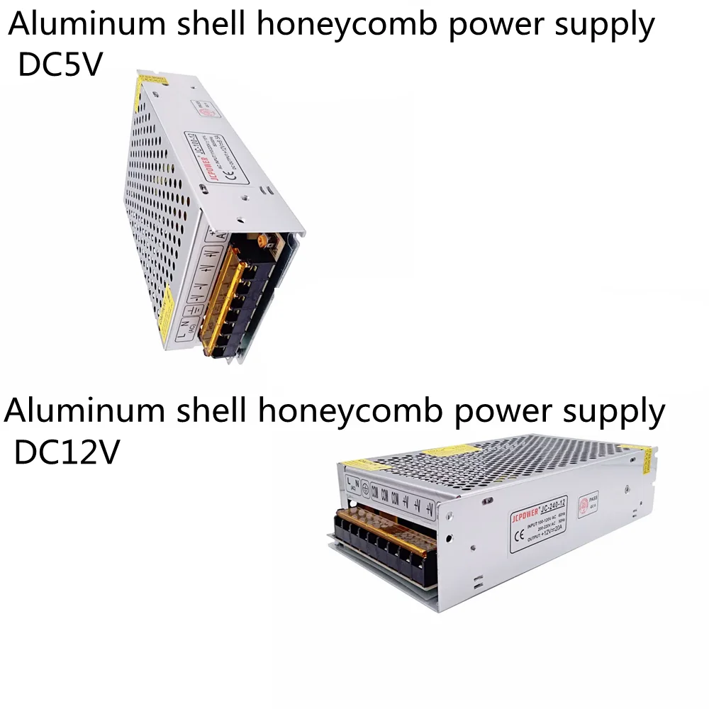 

Aluminum honeycomb 5V/12V power supply with heat dissipation and high temperature resistance, dual protection+plug and play