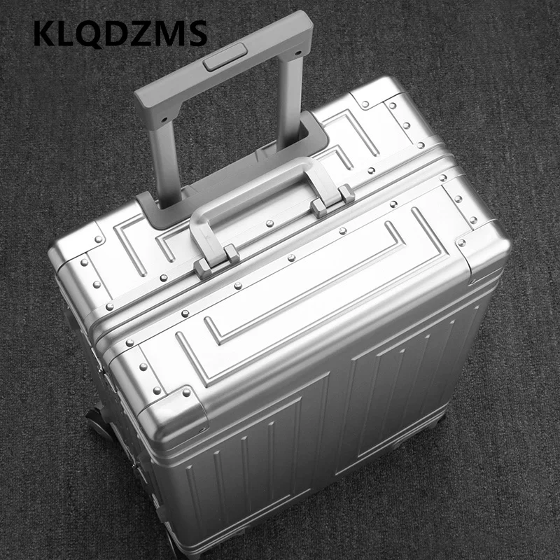 

KLQDZMS 20 "24" 29-дюймовый чемодан, мужской полный алюминиевый магниевый сплав, посадочный ящик, большая вместительная тележка, деловой чемодан