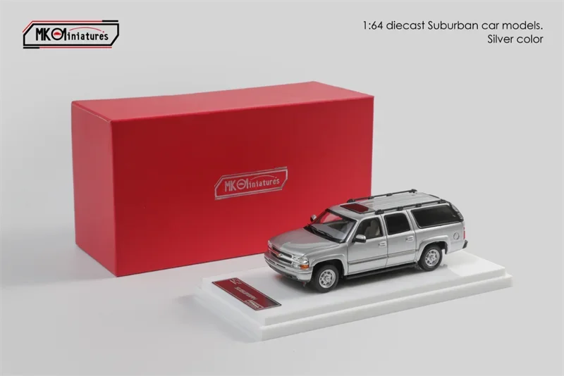 

** Предзаказ ** миниатюры MK 1:64 Suburban Mk9 GMT800 Silver Limited800, литая модель автомобиля