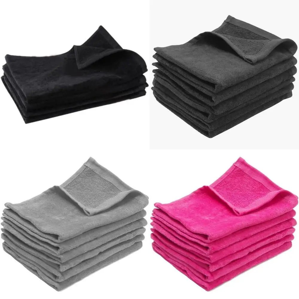 

Cotton Fingertip Rally Towels 11x18, 100% Cotton, Bulk Packs 24, 36, 60, 120 - Black, High-Quality Towels