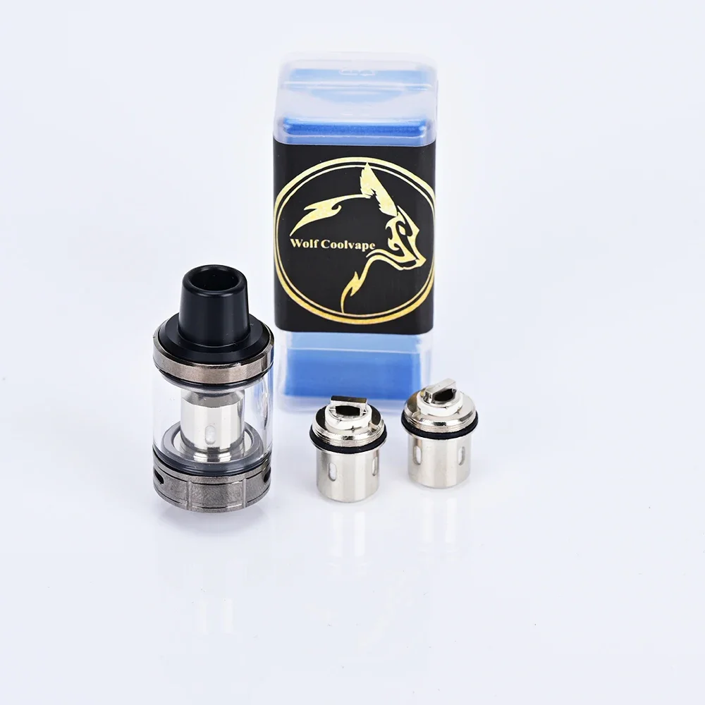 Wolfcoolvape Vape Tank RBA البخاخة مع لفائف 0.3ohm لمجموعة أدوات Vape 80W-200W Subtank لمجموعات DL Vaping Cloud Starter #6