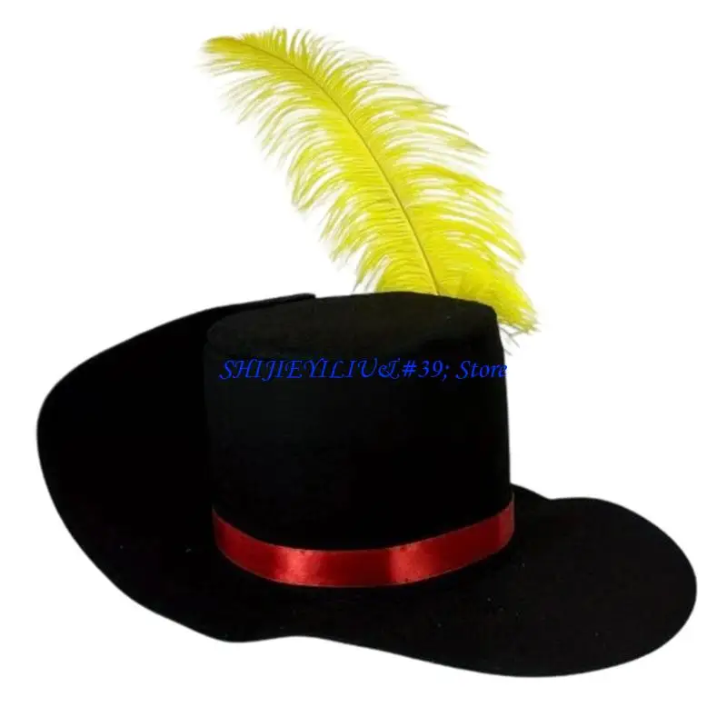 E21F Yellow Halloween Pirate Party Props Cap for Children's Imaginative Play Pirate Costume Parties Accessories