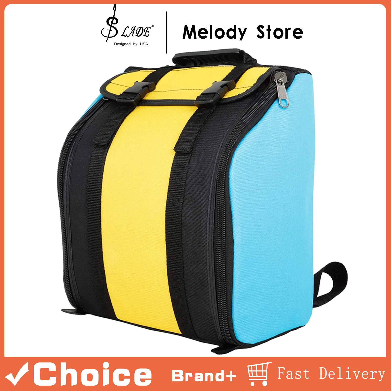 

Сумка для аккордеона SLADE на 22 клавиши и 8 басов, двойная наплечная, из хлопка, с защитой от скольжения, водонепроницаемая, из ткани Оксфорд, профессиональная, для аккордеона, с комплектующими