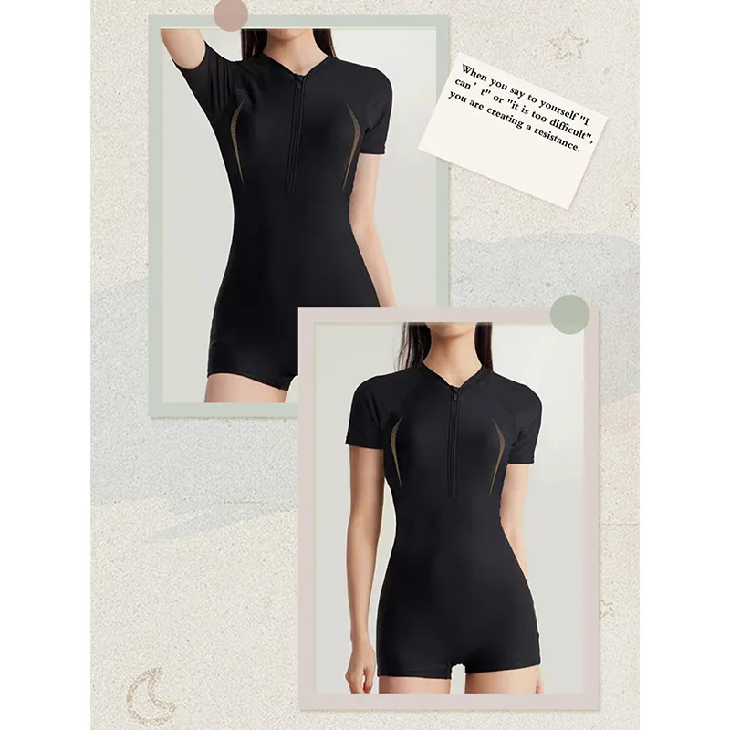 جديد المرأة قطعة واحدة سباق المحافظ ضئيلة قصيرة الأكمام الملاكم السراويل الشاطئ الربيع الساخن عطلة ملابس السباحة النساء