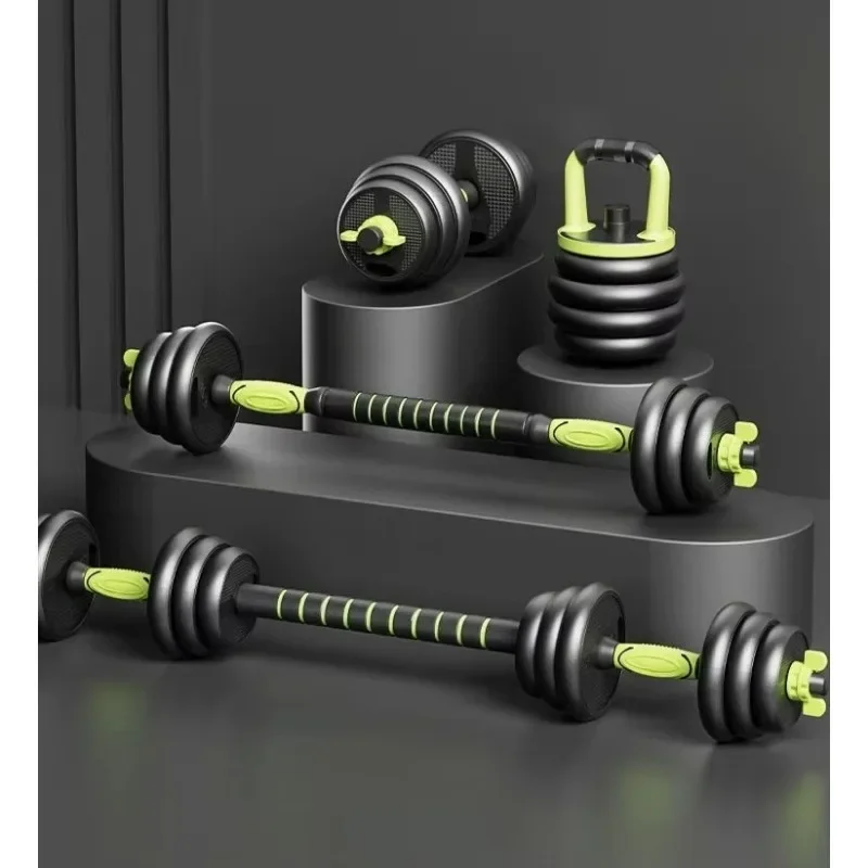 Adjustable Weight Dumbbell Barbell Kettlebell Combination Gym Set Home Exercise