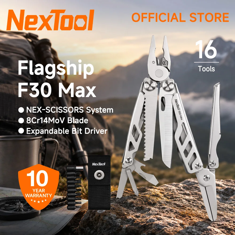 nextool-flagship-f30-max-16-in-1-multitool-pliers-with-bit-set-heavy-duty-edc-tools-for-outdoor-survival-camping-hiking-repair