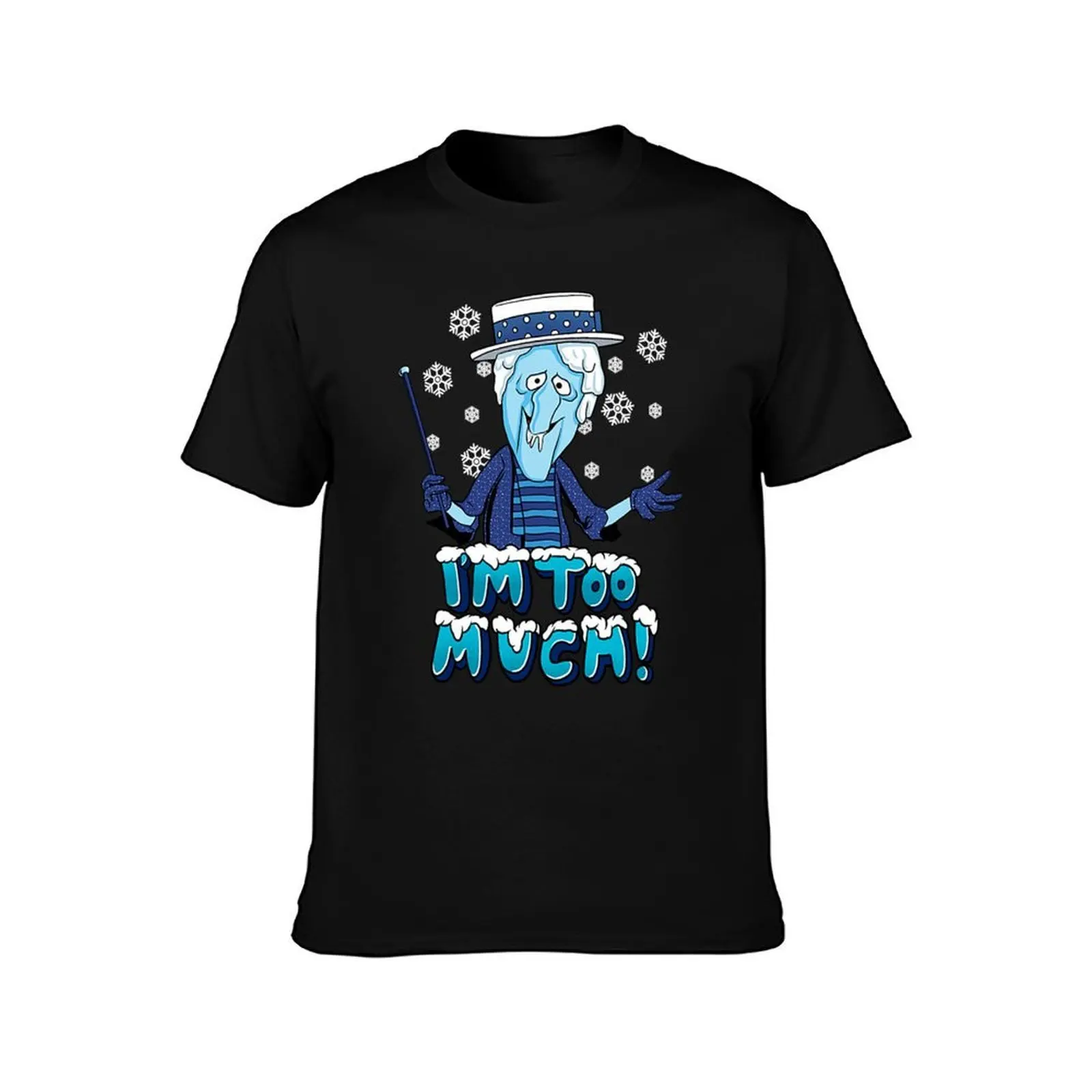 Snow Miser T-Shirt, Summer Casual Cotton Tee, Oversized Streetwear Tops, Vintage Graphic Print, Loose Fit Short Sleeve