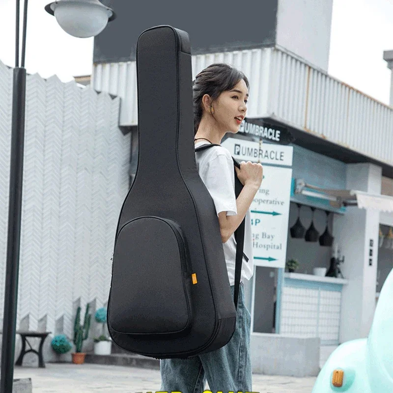 Thicken Guitar Bag 15mm Cotton Pad Rip-stop Bass Backpack Electric Guitar Shoulder Bag Cover Carrying Case Neck Cushion Design