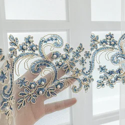 European Embroider White Tulle Luxury Curtains for Living Room Bedroom Window Gauze Blackout Elegant Window sheer Decoration