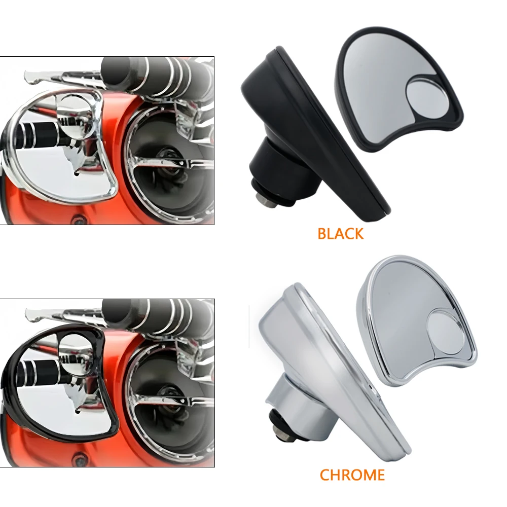 Motorcycle Rear View Side Mirror Fairing Cover For Harley Touring Street Glide FLHX Electra Glide FLHT FLHTK FLHTCU 96-13