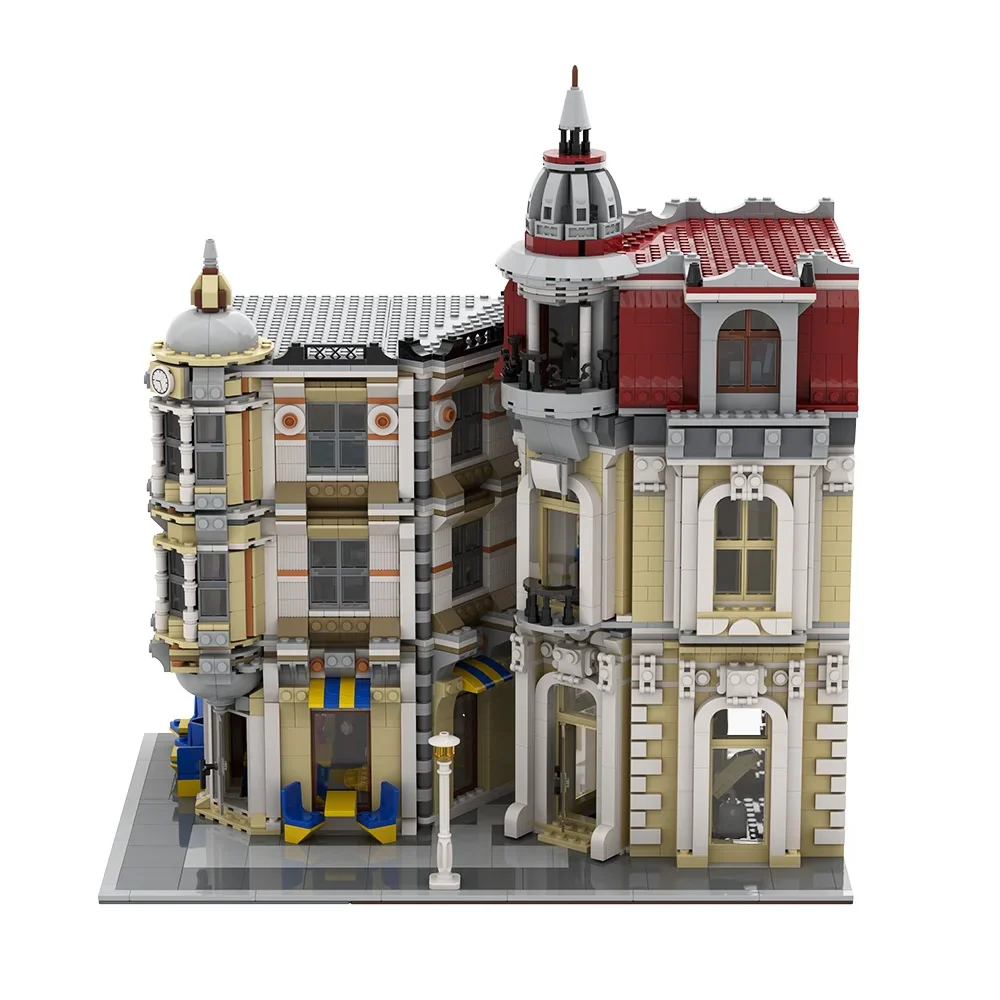 4002 قطعة MOC ركن زقاق وحدات اللبنات الفاخرة شقة فيلا الزاوية العمارة لعبة الطوب هدية #5