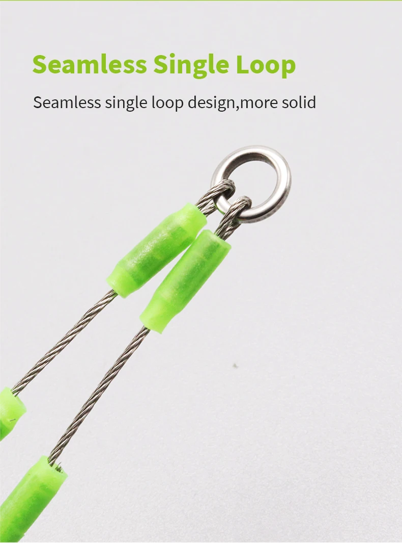 ZYZHE 1/3/5 Stück Jig-Assist-Haken, hochfester BKK8062 Haken, Stahlseil, leuchtende Röhre, Feder-Jigging-Angelhaken, Bootsangelhaken – Detail 3