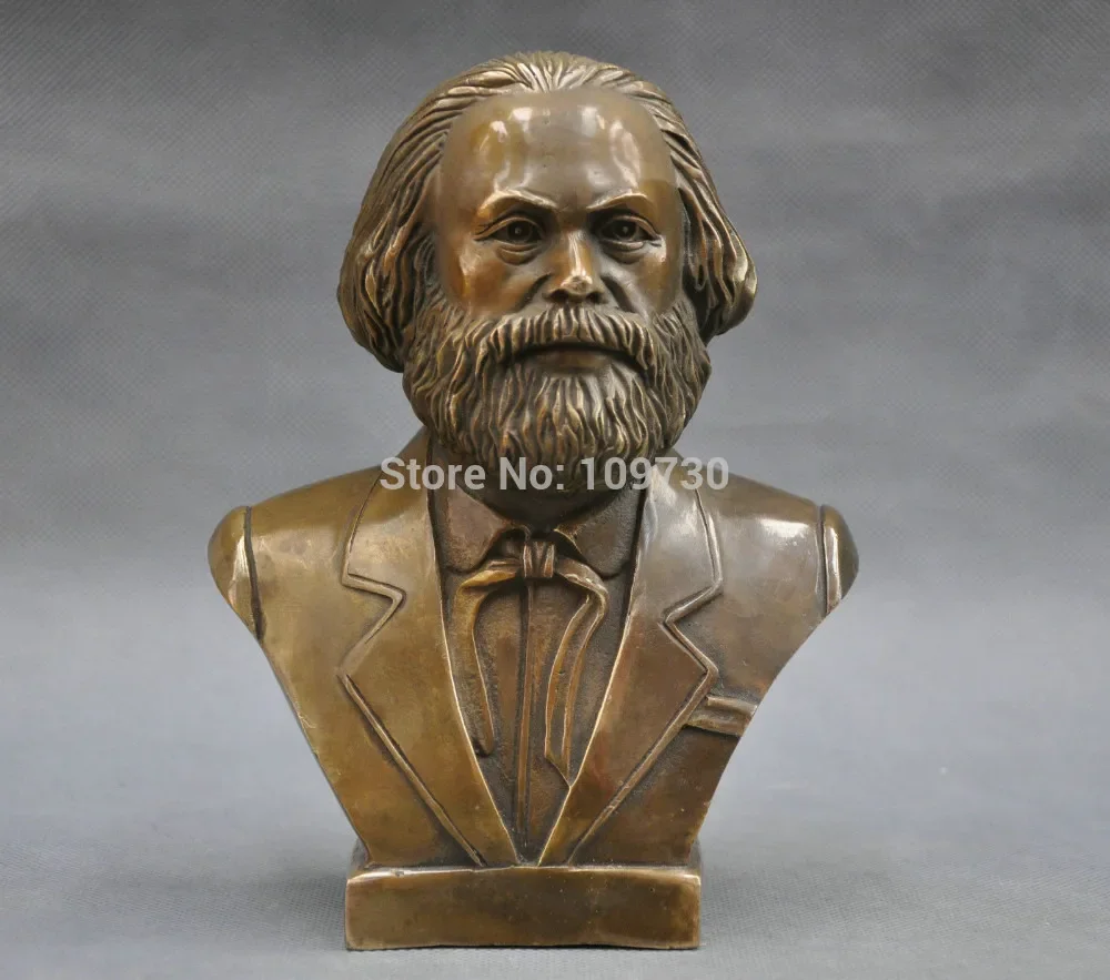 German Great Communist Carl Marx Bust Bronze Statue