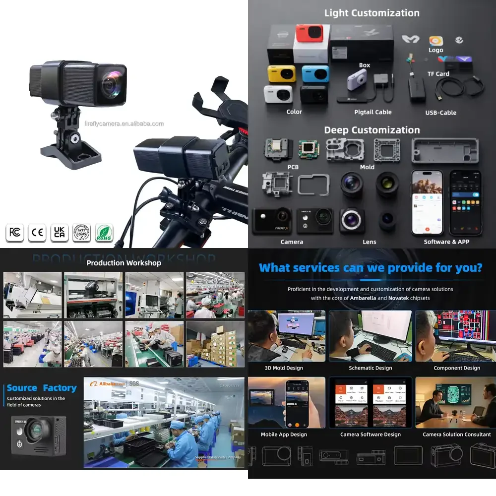 

Full Helmet Ultra 4K HD Mini Sports Camera with Wide Angle IP67 Waterproof Touch Screen and Remote Controller for Motorcycle