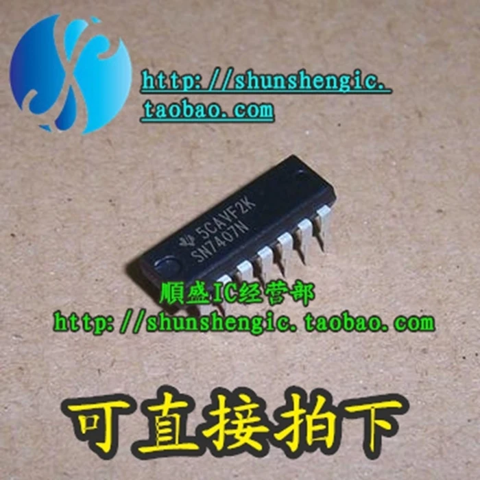 10pieces  SN7407N DM7407N DIP14Pin   IC 