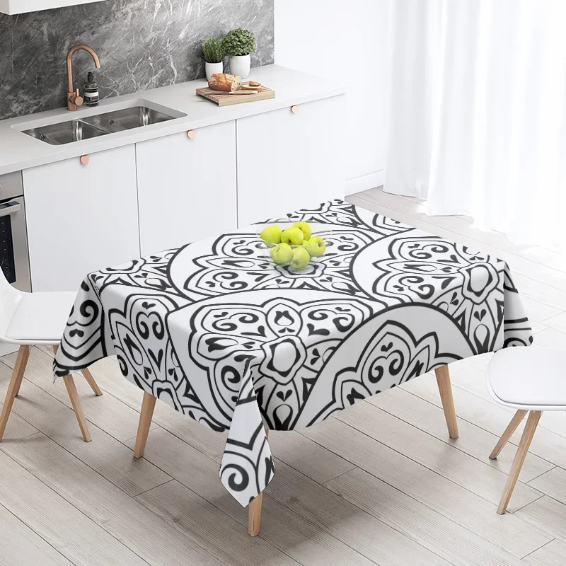 Home tablecloths dining decoration and rectangular table accessories waterproof cloth Anti-stain simple Modern abstract nordic