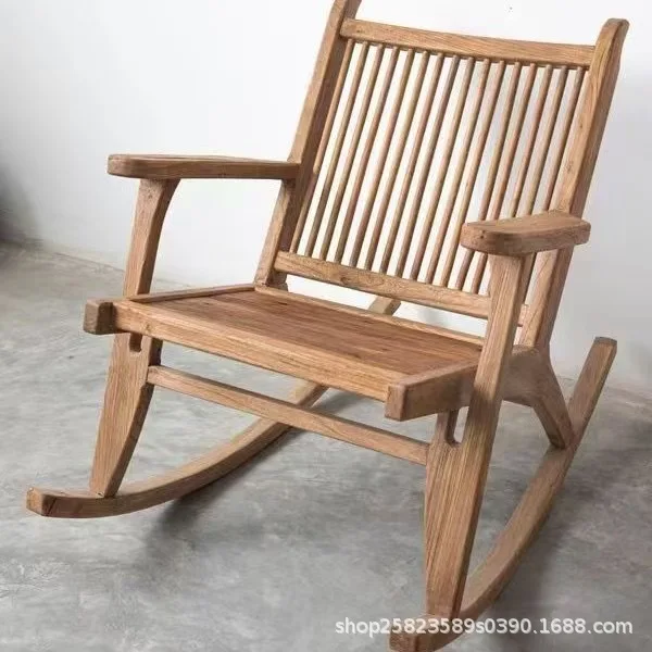 

Old Elm Home Living Room Balcony Leisure Chair Outdoor Elderly Rocking Chair B & B Hotel Camping Chair Armchair